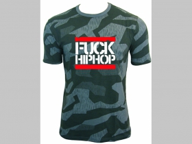 Fuck Hip Hop  nočný maskáč-Nightcamo SPLINTER, pánske tričko 100%bavlna